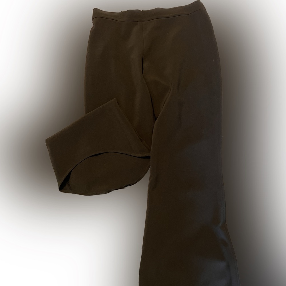 Dress pants with high low ankle